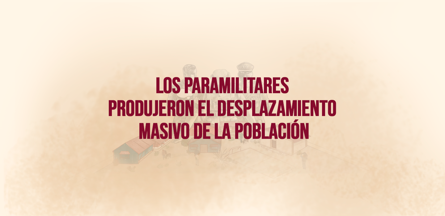 LOS PARAMILITARES PRODUJERON EL DESPLAZAMIENTO MASIVO DE LA POBLACIÓN