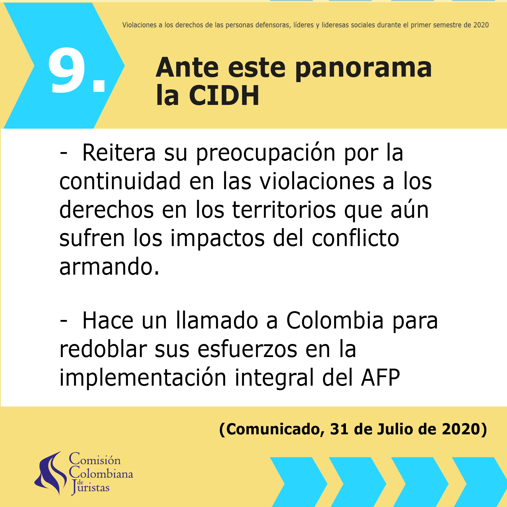 Imagen 10 de Situaci&oacute;n de las personas defensoras, l&iacute;deres y lideresas sociales duante el primer semestre del  2020