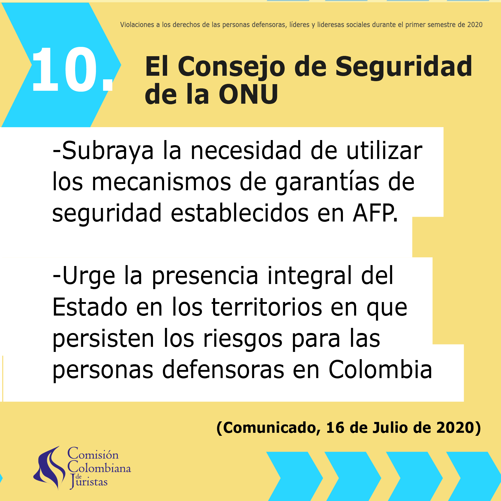 Imagen 11 de Situaci&oacute;n de las personas defensoras, l&iacute;deres y lideresas sociales duante el primer semestre del  2020